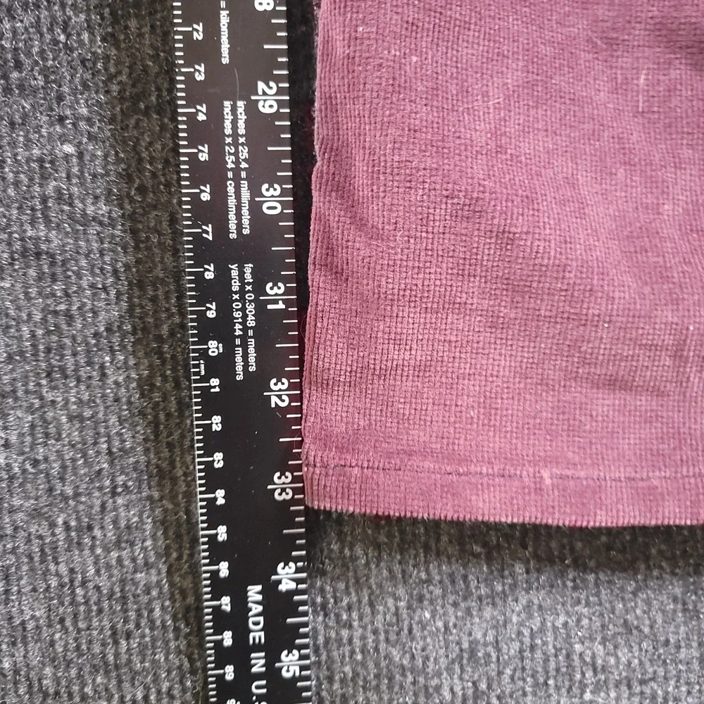 Zara Basic Women's Corduroy Skinny Pants‎ Burgundy Size 4